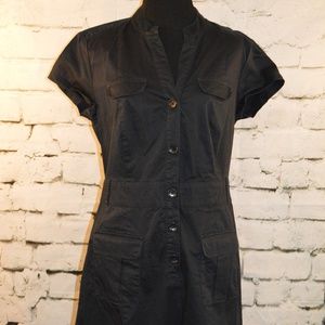 Banana Republic Women's Black Button Up Dress 10